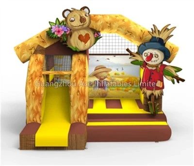 Scarecrow Inflatable Bounce House Slide Combo